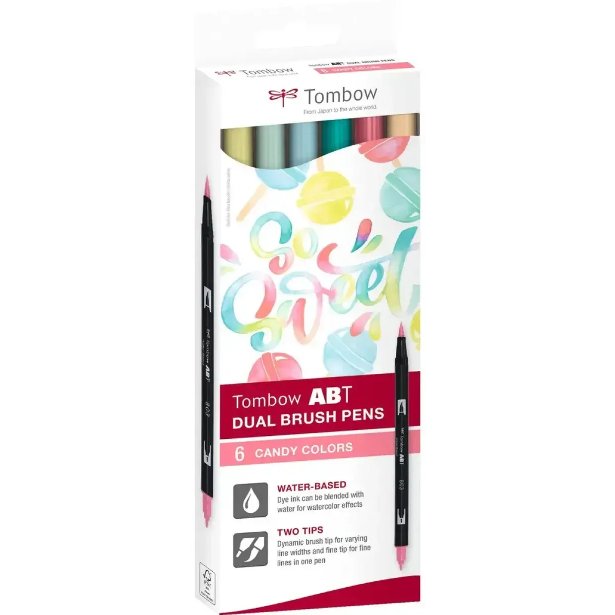 Tombow Dual Brush Pen 6C-4 Candy carton (6)