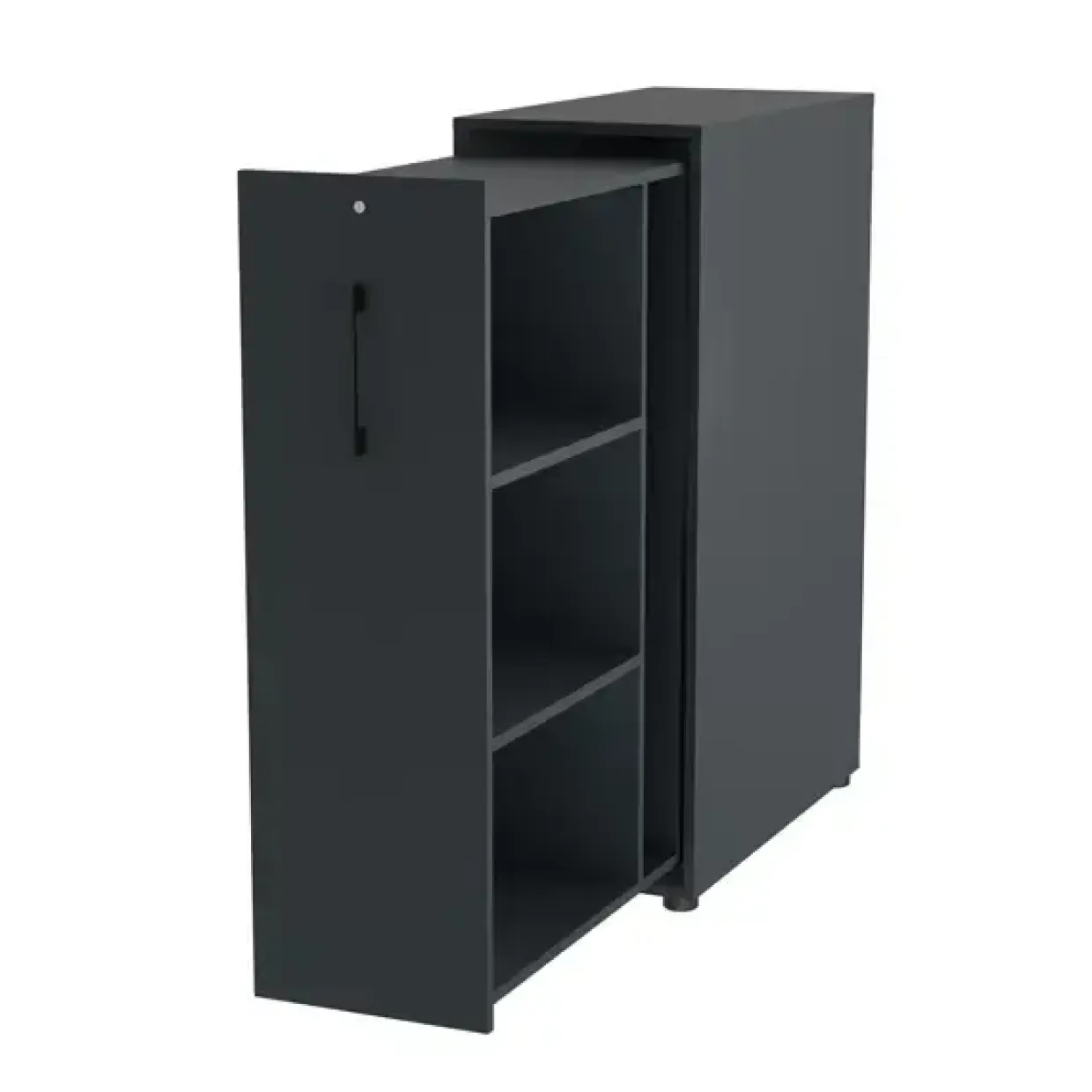 Towerskab DNA A9 Højre, 400 x 800 x 1200 mm, Antracit med sort håndtag