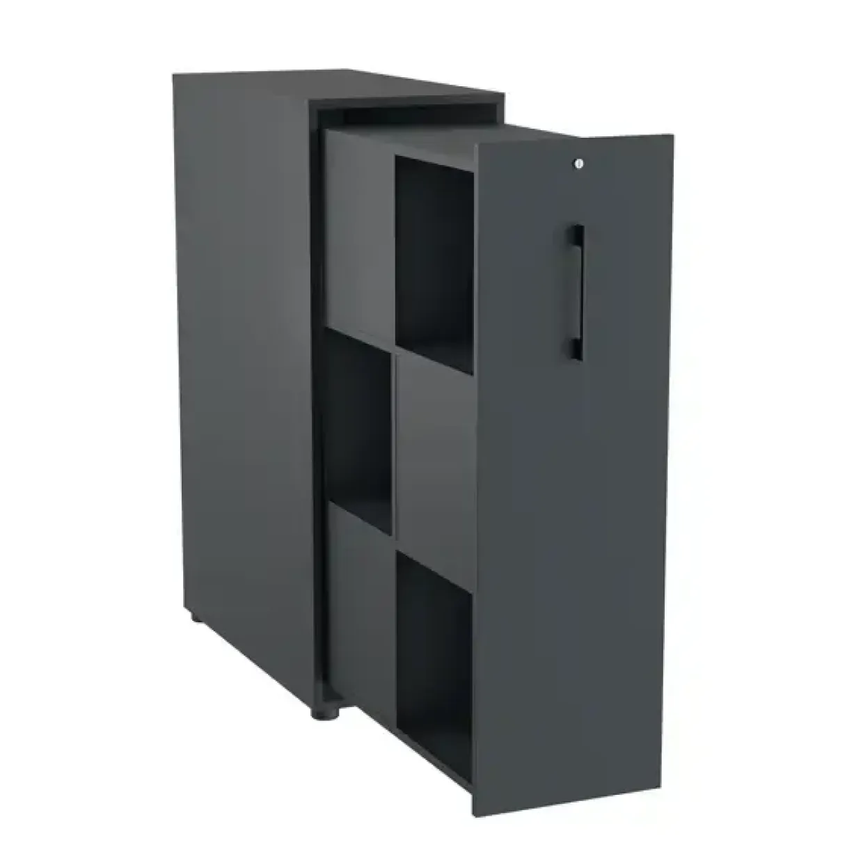 Towerskab DNA A9M, 400 x 800 x 1200 mm, Antracit med sort håndtag