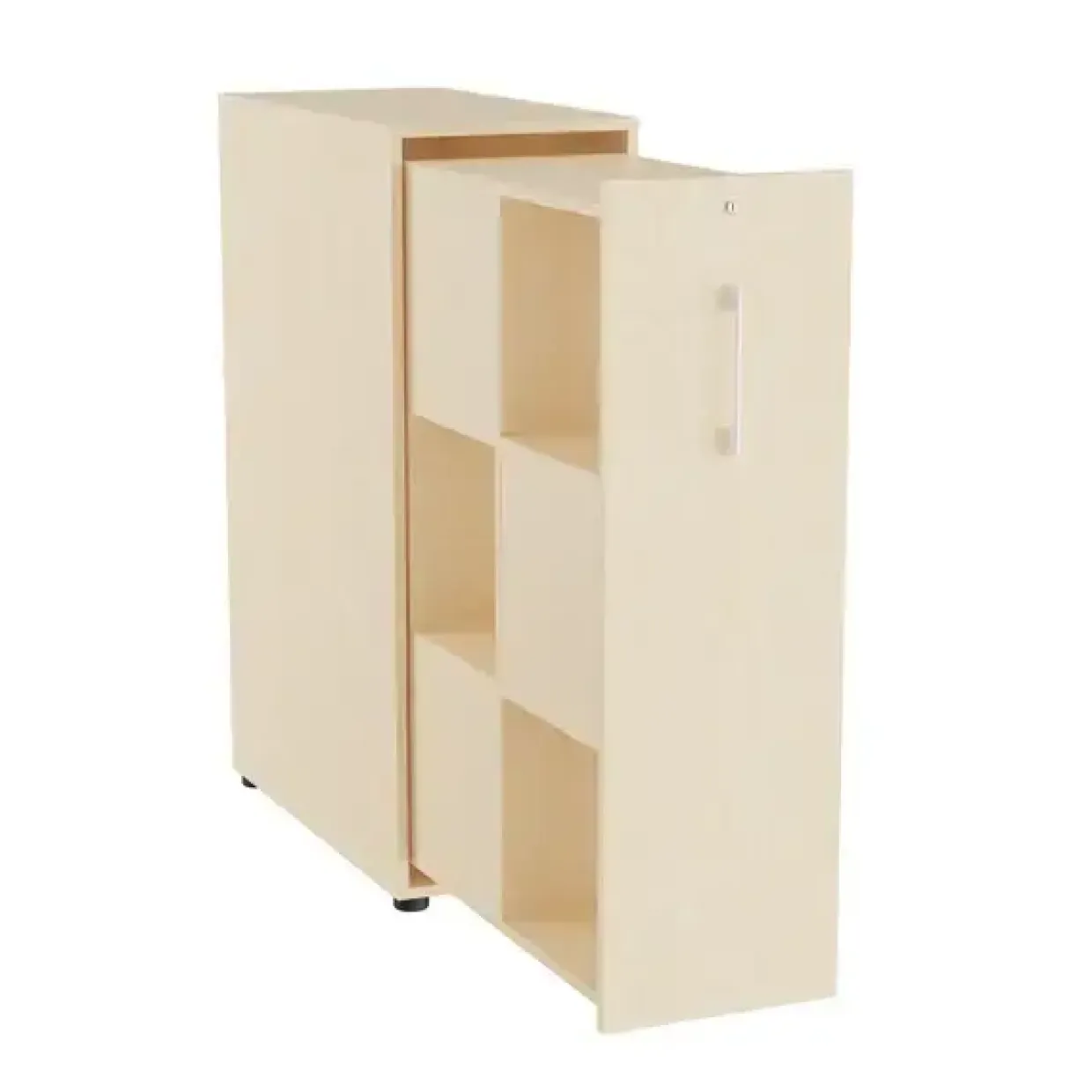 Towerskab DNA A9M, 400 x 800 x 1200 mm, Birk med hvidt håndtag