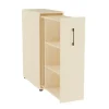 Towerskab DNA A9 Venstre, 400 x 800 x 1200 mm, Birk med sort håndtag