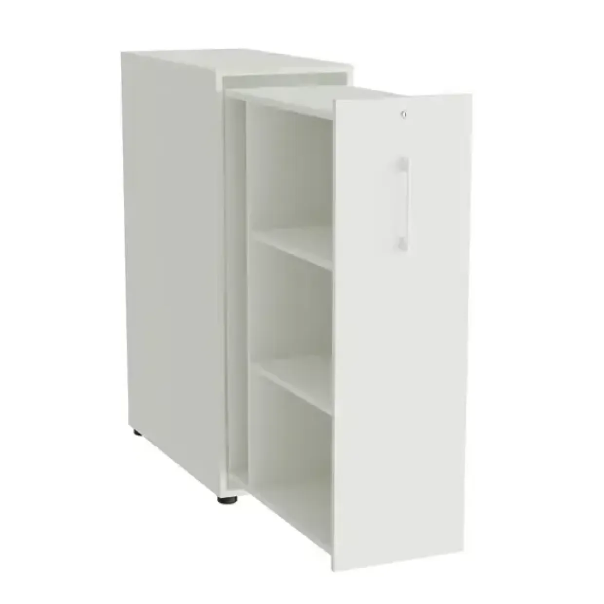 Towerskab DNA A9 Venstre, 400 x 800 x 1200 mm, Hvid med hvidt håndtag