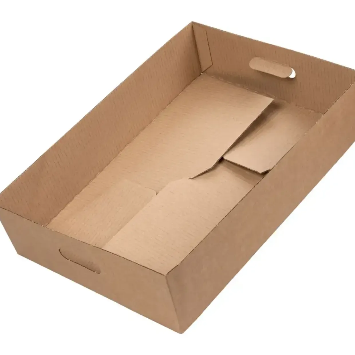 Transportkasse, 50,7x35x11,8cm, brun, pap, 1-rums, lille, med håndtag - 20 stk