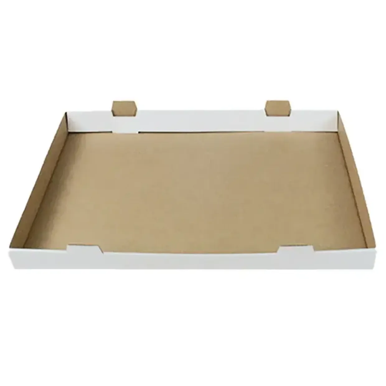 Transportæske 600x430x50mm Brun/Hvid Kagemandsstr - 25 stk/krt