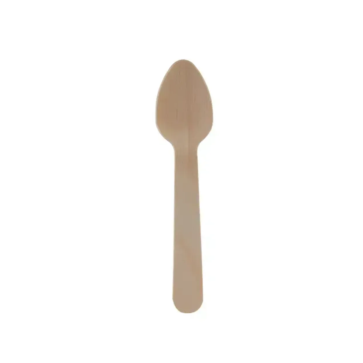 Træbestik is ske 11cm voksbehandlet - 100 stk
