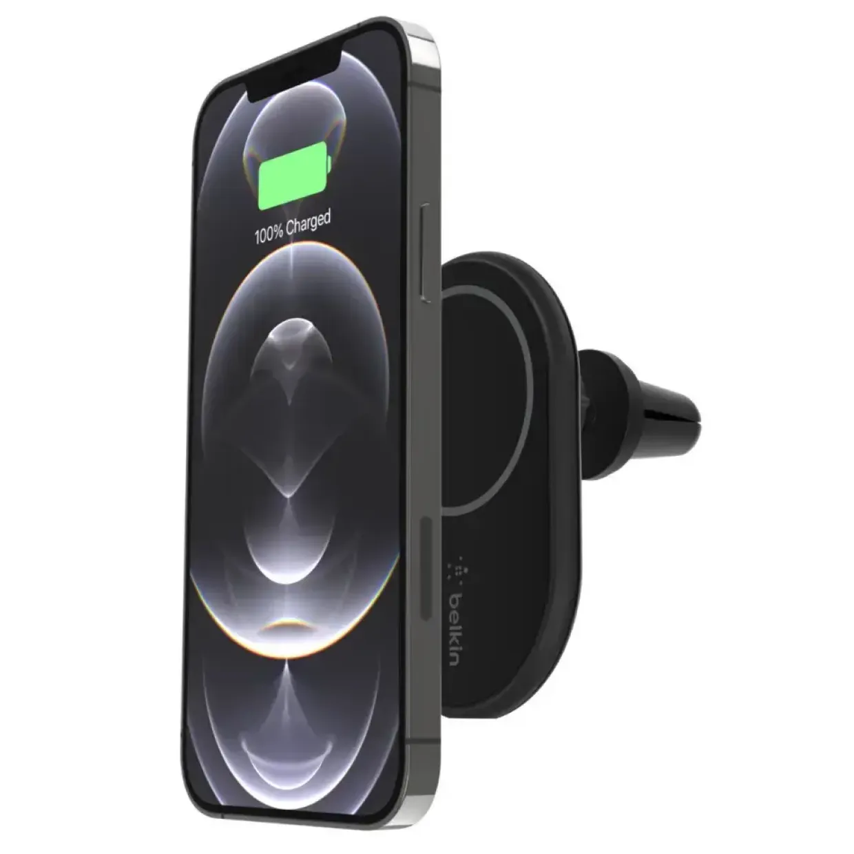 Trådløs Biloplader - Belkin Magnetic Wireless Car Vent Mount + Car Charger CLA - 10W