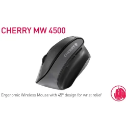Trådløs mus Cherry MW 4500 Wireless Mouse, Black
