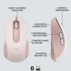 Trådløs mus Logitech Signature M650 Rose