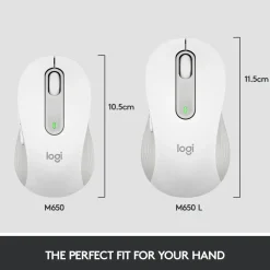 Trådløs mus Logitech Signature M650 Large Off-white