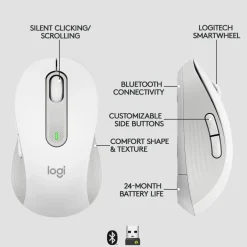 Trådløs mus Logitech Signature M650 Large Off-white