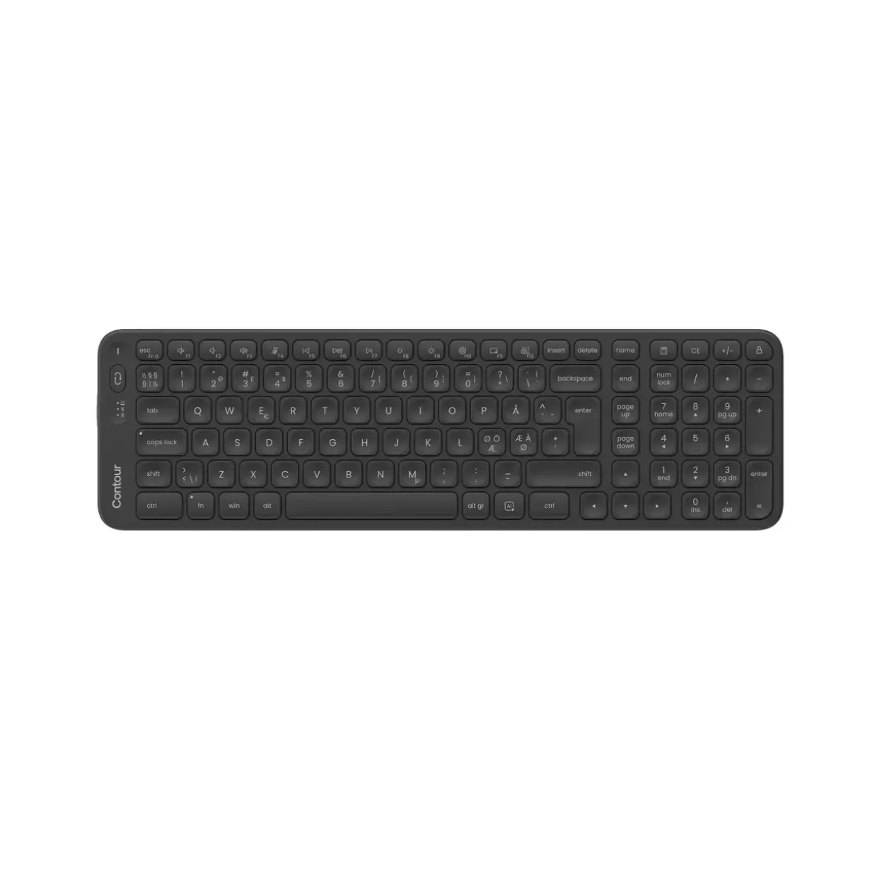 Trådløs tastatur, Contour, Balance, Mid-Size, Sort