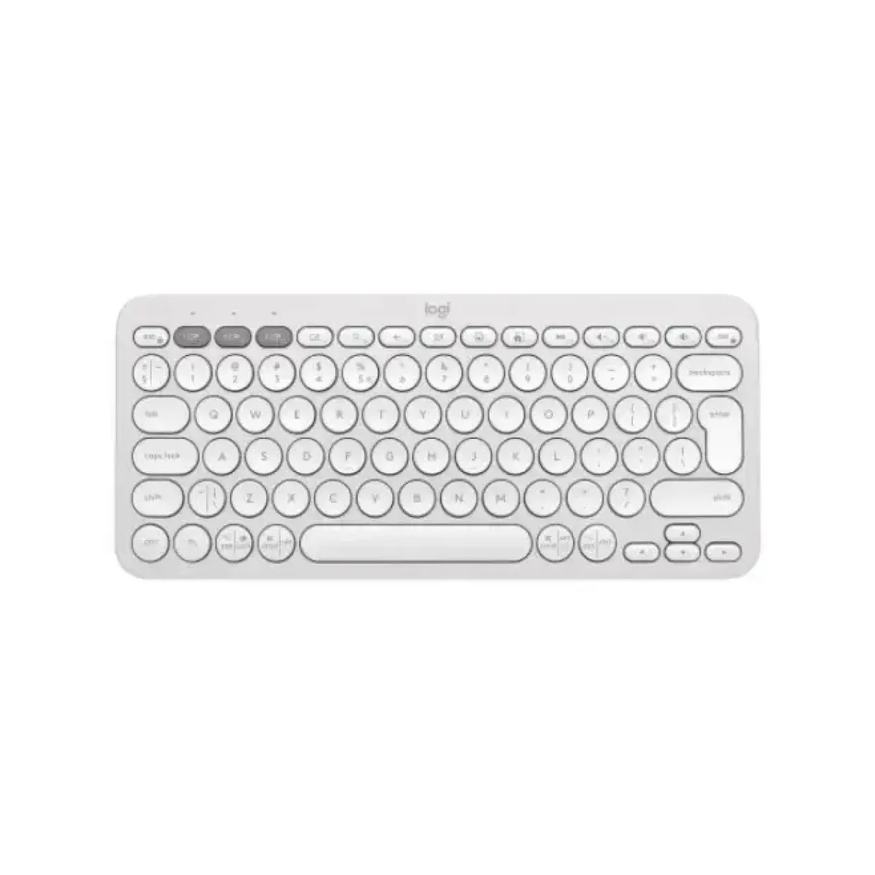 Trådløs tastatur, Logitech Pebble Keys 2 K380s, Tonal White (Nordic)