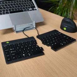 Trådløst tastatur ergonomisk R-Go Split Break Black (US)