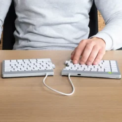 Trådløst tastatur ergonomisk R-Go Split Break White Nordic