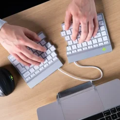 Trådløst tastatur ergonomisk R-Go Split Break White Nordic