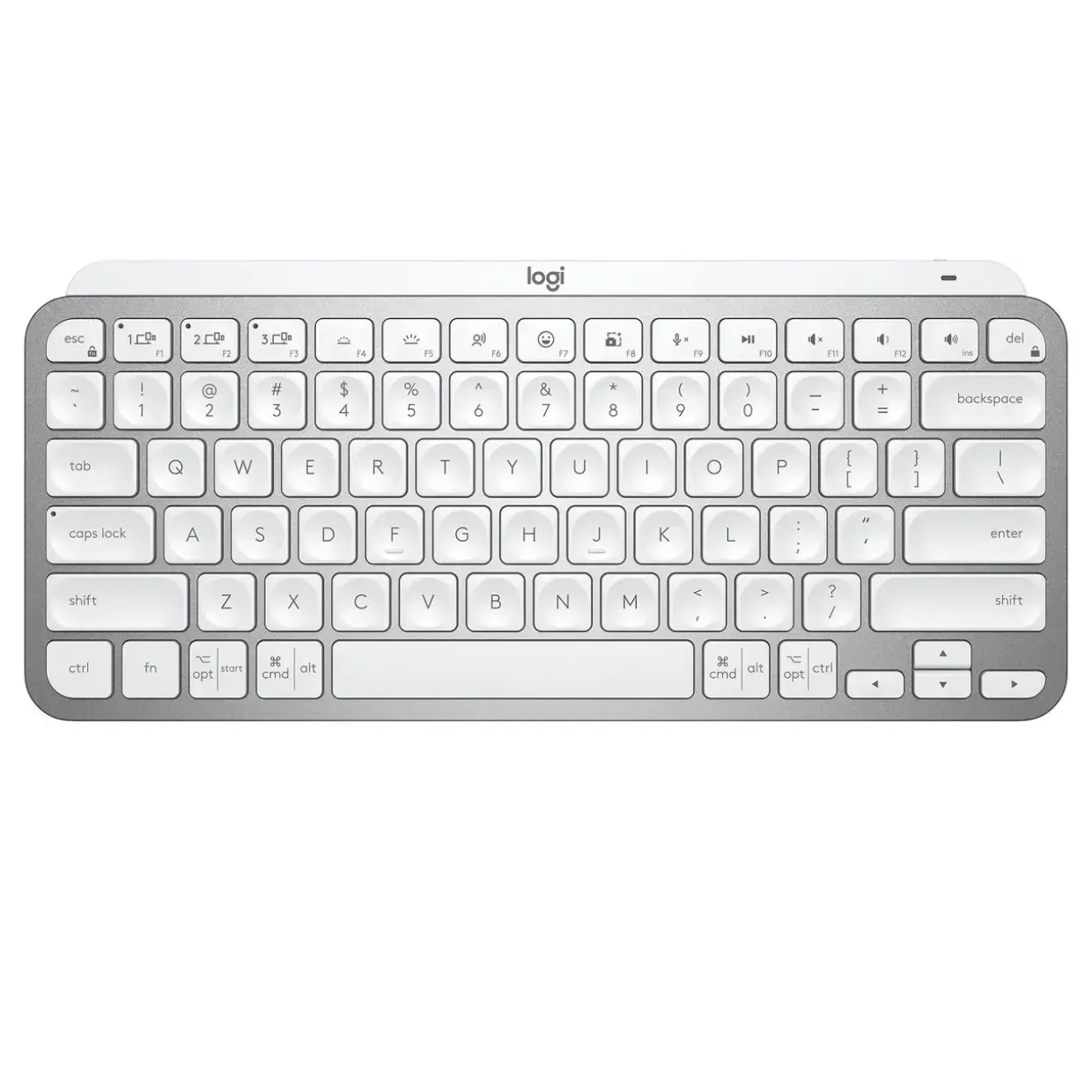 Trådløst Tastatur Logitech MX Keys Mini - Minimalist - Pale Grey (Nordic)