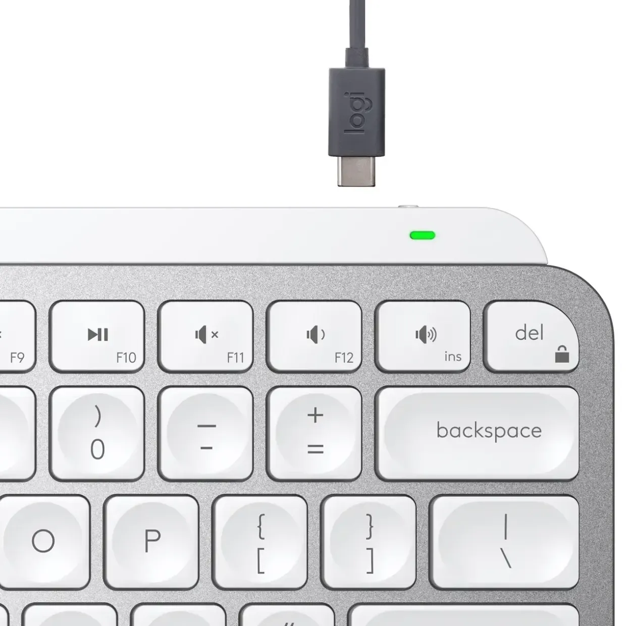 Trådløst Tastatur Logitech MX Keys Mini - Minimalist - Pale Grey (Nordic)