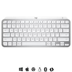 Trådløst Tastatur Logitech MX Keys Mini - Minimalist - Pale Grey (Nordic)