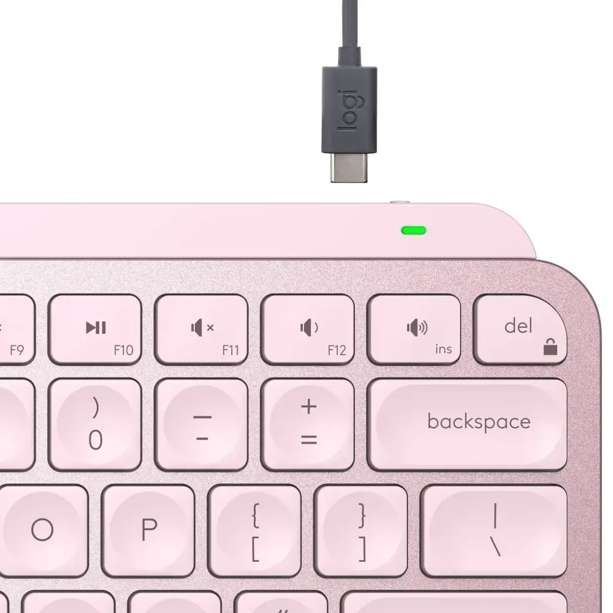 Trådløst Tastatur Logitech MX Keys Mini - Minimalist - Rose (Nordic)