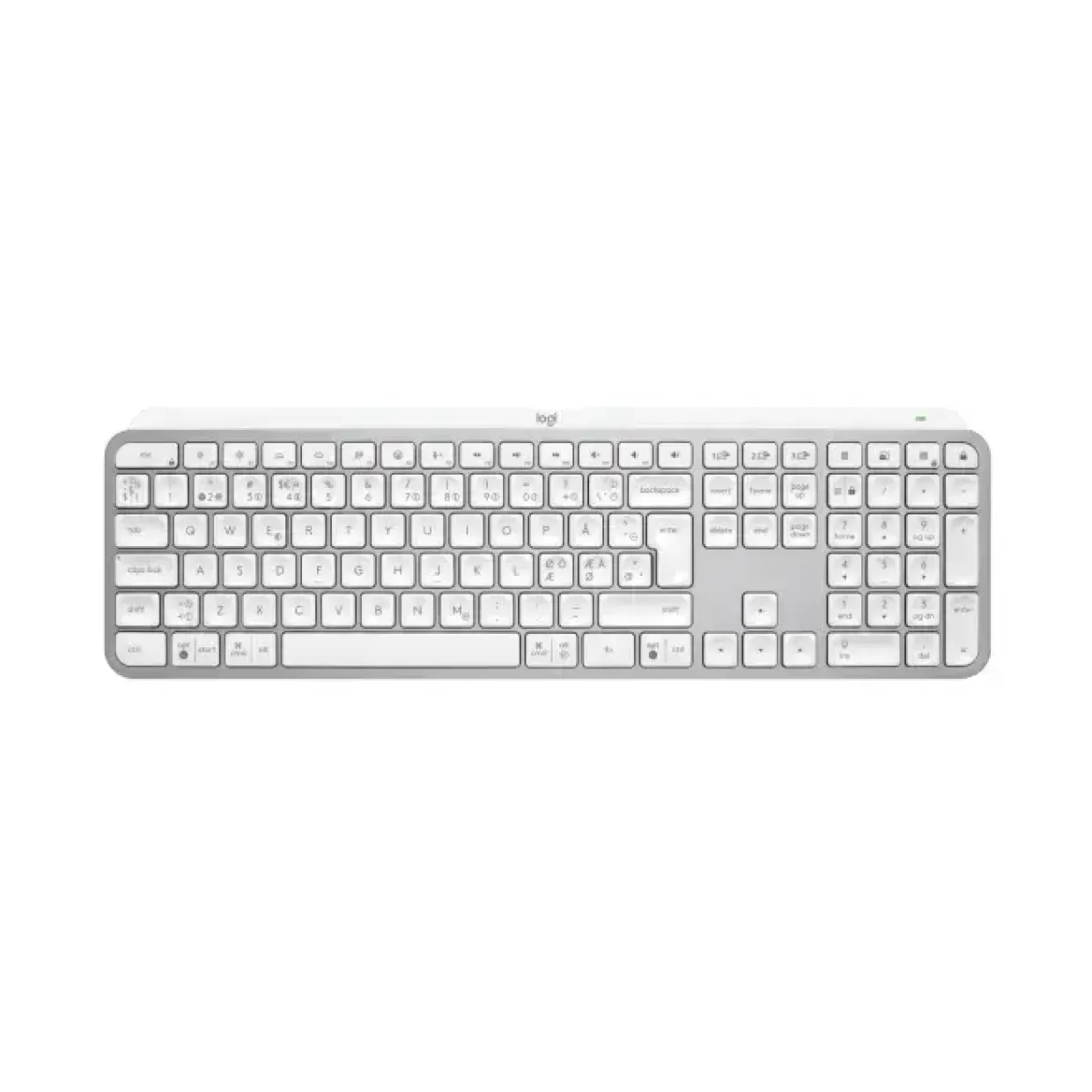Trådløst tastatur - Logitech MX Keys S - Lys grå - Nordic layout