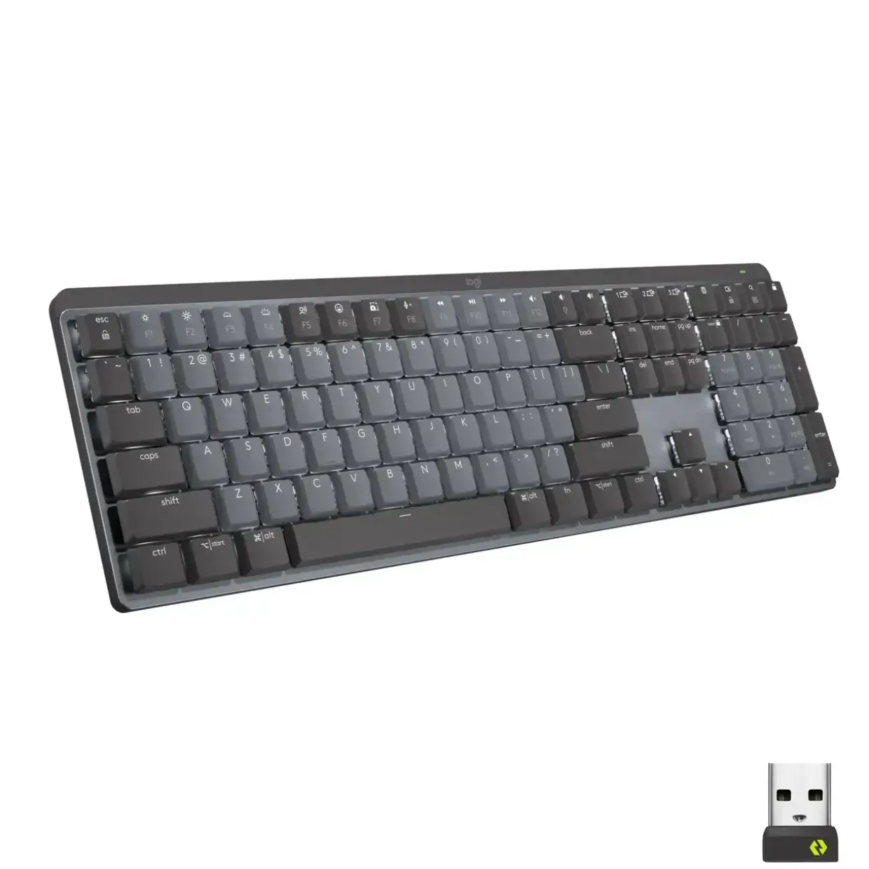 Trådløst tastatur Logitech MX Mech. Wireless Illuminated Perf. Keyboard Linear, Graphit