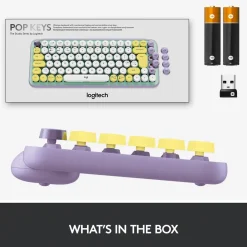 Trådløst Tastatur Logitech POP Keys - Wireless - Daydream Mint (Nordic)