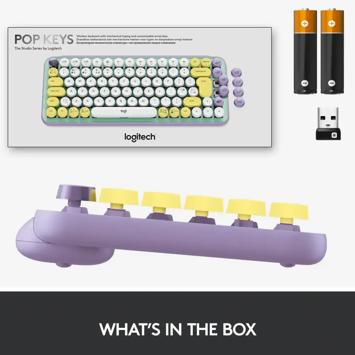 Trådløst Tastatur Logitech POP Keys - Wireless - Daydream Mint (Nordic)