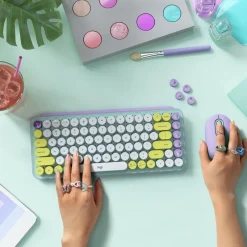 Trådløst Tastatur Logitech POP Keys - Wireless - Daydream Mint (Nordic)