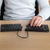 Trådløst Tastatur - R-Go Split Break - Sort - Ergonomisk - Nordic layout