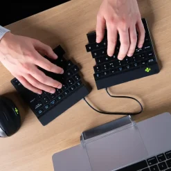 Trådløst Tastatur - R-Go Split Break - Sort - Ergonomisk - Nordic layout