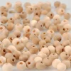 Træ perler diameter 15 mm hulstørrelse 3 mm kinesisk bærtræ | 20 stk.