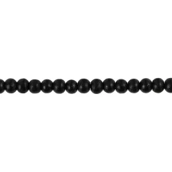 Træperler, dia. 5 mm, hulstr. 1,5 mm, sort, 6g, ca. 180 stk.