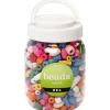 Træperler - 5-28mm hul 2,5-3mm 200g/400ml - assorterede - kinesisk bærtræ