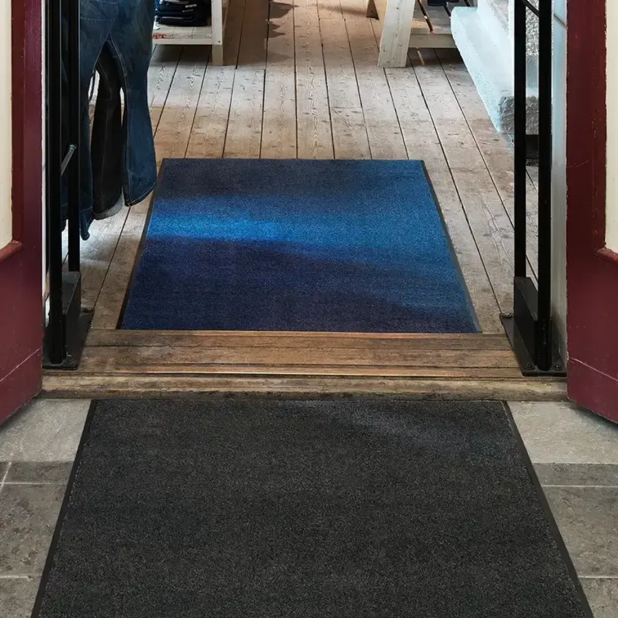 Tørremåtte - Matting - Solett 60x90cm 8mm grå m/kantliste