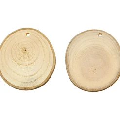 Træskiver diameter 5-7 cm tykkelse 5 mm - 25 stk