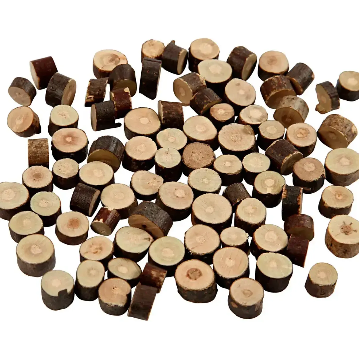 Træskiver diameter 7-10 mm tykkelse 4-5 mm | 230 gram