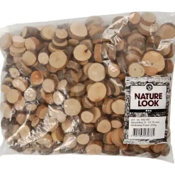 Træskiver med bark - Mix - Diameter 10-15 mm - Tykkelse 5 mm - 230 g