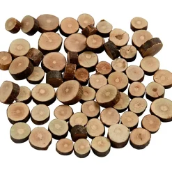 Træskiver med bark - Mix - Diameter 10-15 mm - Tykkelse 5 mm - 230 g