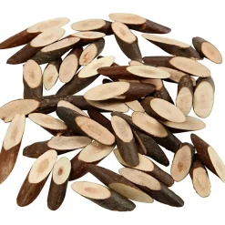 Træskiver med bark mix længde 30 mm tykkelse 6 mm - 230 gram