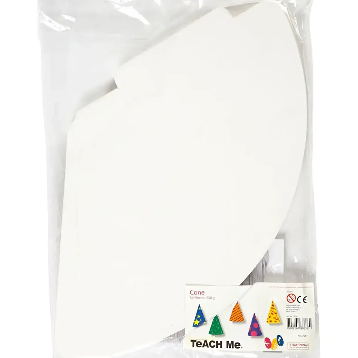 Tryllehat hvid Højde 23 cm Diameter 16,5 cm - 50 stk
