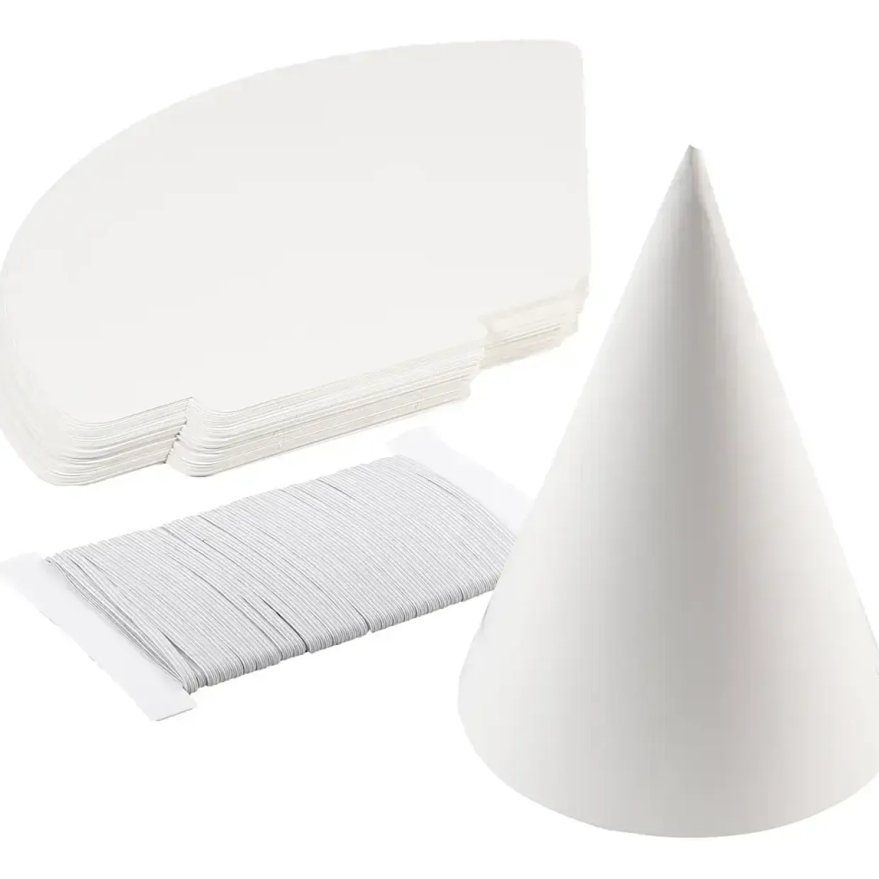 Tryllehat hvid Højde 23 cm Diameter 16,5 cm - 50 stk