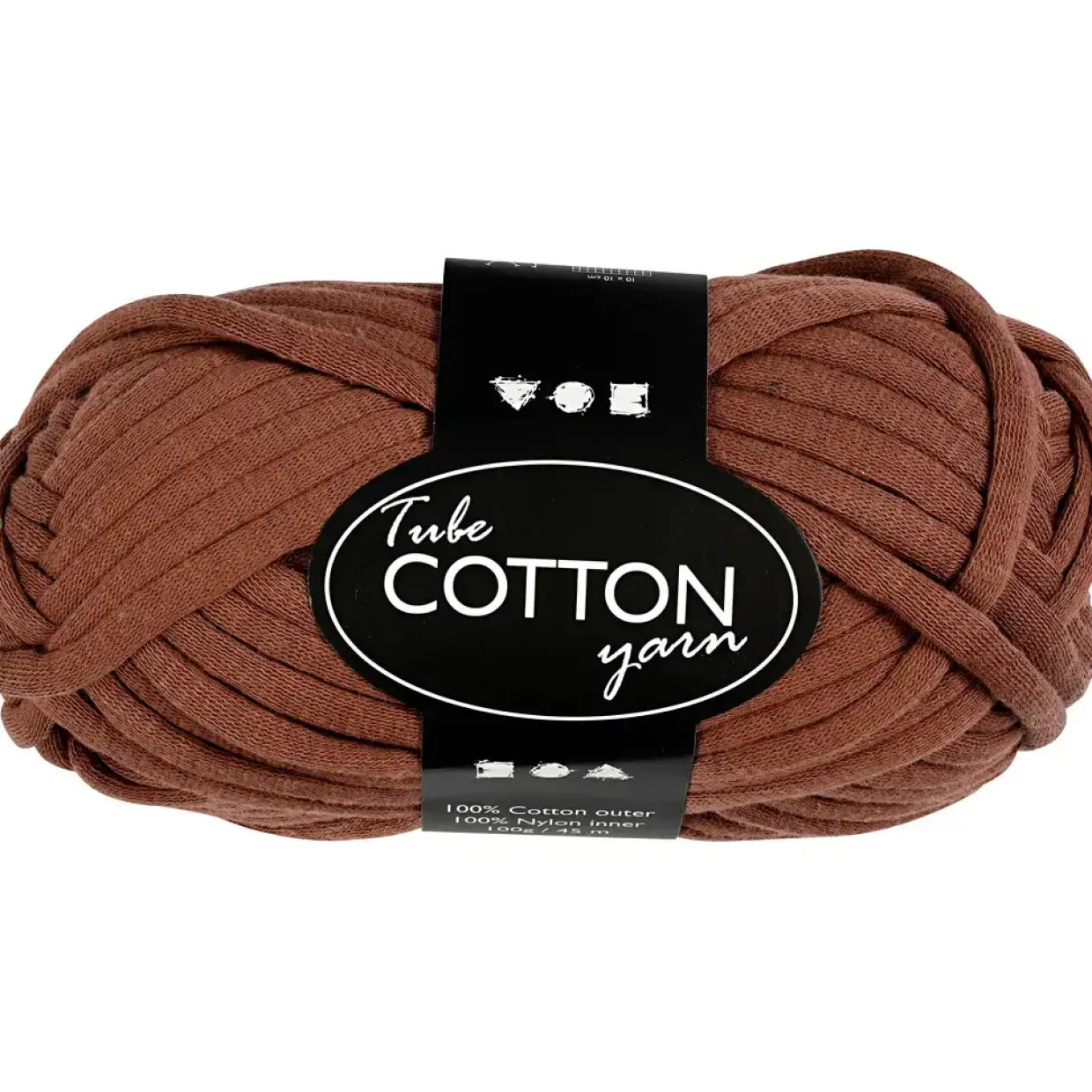 Tubegarn - L: 45 m brun 100g