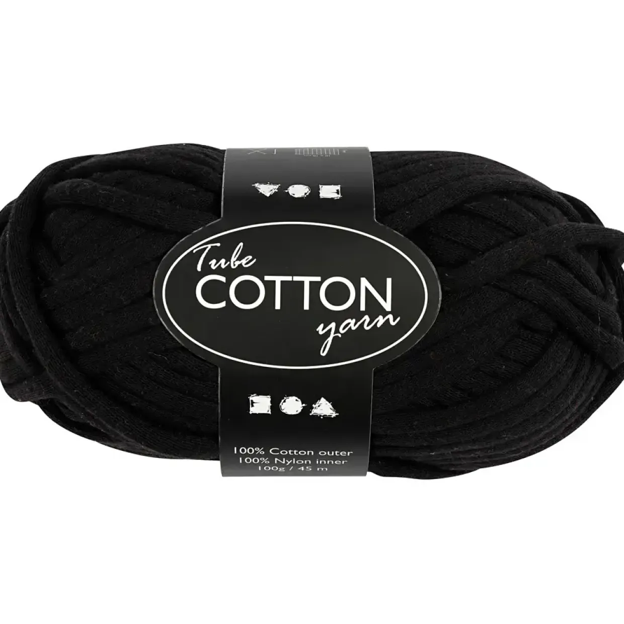 Tubegarn - L: 45 m sort 100g