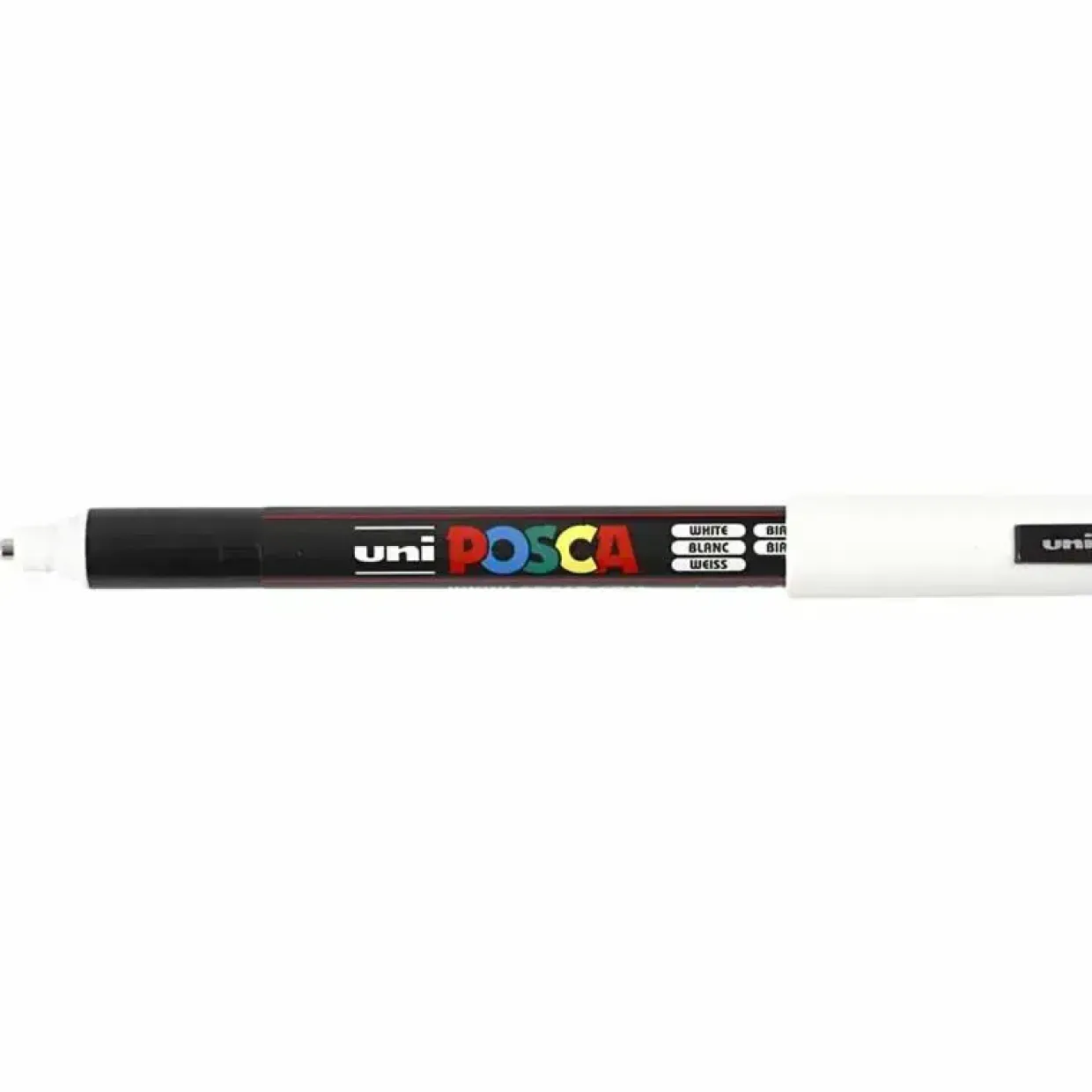 Tusch - Posca PC-1MR - 0,7 mm - Hvid - Ekstra-fine