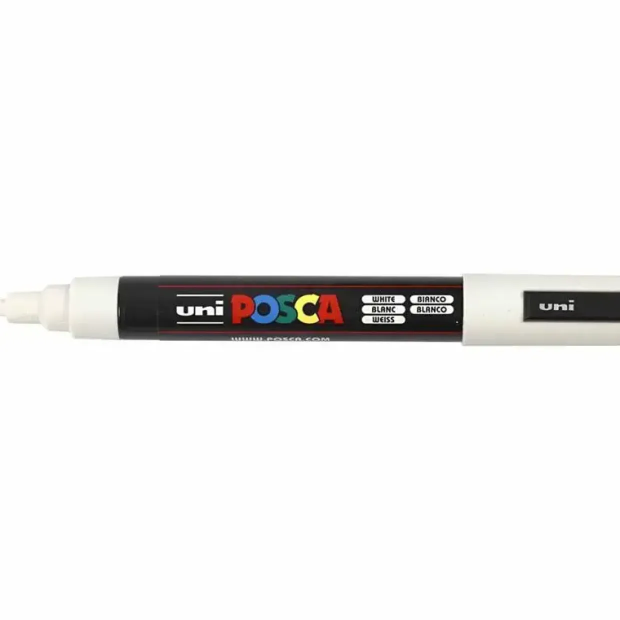 Tusch - Uni Posca PC-5M - 2,5 mm - Hvid - Medium - 1 stk.