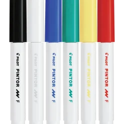 Tusser til sten og tekstil - Pilot Pintor Classic Mix - Fine 1,0mm - 6 stk - Ass. farver