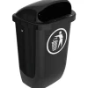 Udendørs affaldsspand 50 L sort