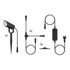 Udendørs spotlight - Hombli Smart Spot Light Kit - RGB - 3 stk