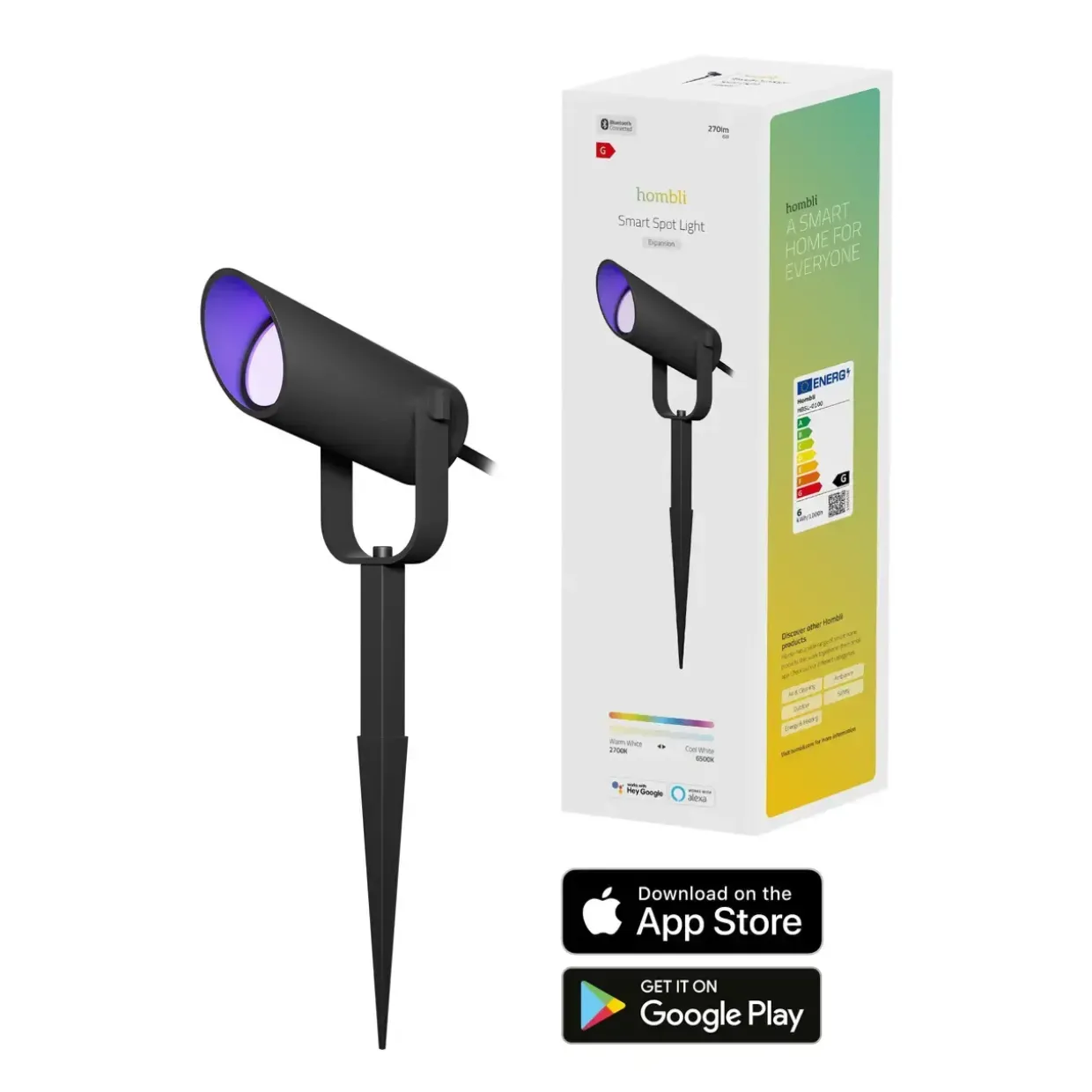 Udendørs spotlight - Hombli Smart Spot Light - RGB - 1 stk