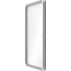 Udhængsskab glas udendørs Nobo 9xA4 hvid